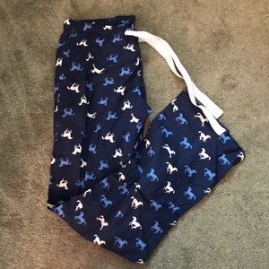 Old Navy Blue Horse Pattern Pajama Pants